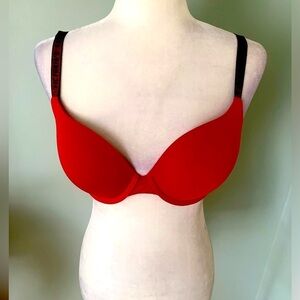 Victoria’s Secret red underwire bra, size 34D